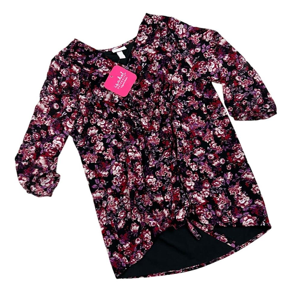 Isabel Maternity Floral Print Button Chiffon Woven Lined Blouse - XS - NWT